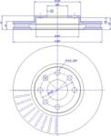 LPR Frana disc Disc frana LPR O1590V - compatibil Opel, Vauxhall (LPRO1590V)