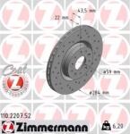 Zimmermann Frana disc Disc frana Zimmermann 110.2207. 52 - compatibil Alfa, Opel, Fiat, Lancia (ZIMMERMANN110220752)