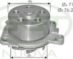 GGT Pompa apa, Garnitura Pompa apa GGT PA10749 - compatibil Alfa, Fiat, Lancia (GGTPA10749)