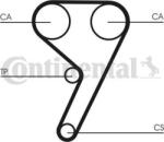 Continental Set curea distributie Continental CT881WP4 - compatibil Volvo, Ford (CONTINENTALCT881WP4)