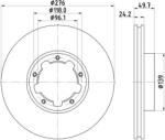 Ferodo Frana disc Disc frana Ferodo FCR261A - compatibil Nissan (FERODOFCR261A)