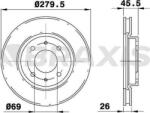 Delphi Frana disc Disc frana Delphi BG4068 - compatibil Mitsubishi (DELPHIBG4068)