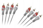 Cabletech KPO3408-1.8 Kábel 4RCA-4RCA, 1.8m, szürke (KPO3408-1.8)