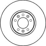 Ferodo Frana disc Disc frana Ferodo DDF1615 - compatibil Peugeot, Citroën, Toyota, Fiat (FERODODDF1615)