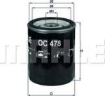 Mahle Filtru ulei Mahle OC 478 - compatibil Toyota, Daihatsu, Lexus, Chery - MAHLE-OC 478 (MAHLEOC478)