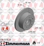 Zimmermann Frana disc Disc frana Zimmermann 230.2375. 20 - compatibil Peugeot, Fiat, Citroën (ZIMMERMANN230237520)