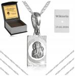 Golden Celebrity Női Ezüst Gyönyörű Hosszú Nyaklánc Szűzanya Medál 925+GRAVÍROZÁS 70CM