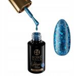 Boska Nails Kék Hibrid Lakk Blue Rain No 435, 6ml, kék szemcsékkel (435)