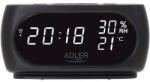 Adler AD 1186 Clock with Thermometer, LED Display, Black (AD 1186 black) Ceas