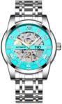 TIO Ceas mecanic automatic TIO Analog Self Wind Skeleton Clasic Otel Elegant Indici luminosi Argintiu Ceas