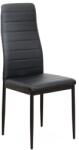 TEMPO KONDELA Szék, fekete műbőr/fekete fém, COLETA NOVA