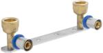 APE Suport prindere baterie cu două coturi presare 16 x 1/2" filet interior, APE RACCORDERIE, alama, pentru tevi multistrat (ARL3803100)