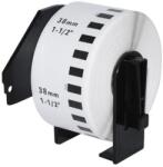 Makki съвместими етикети Brother DK-22225 - White Continuous Length Paper Tape 38mm x 30.48m, Black on White - MK-DK-22225 (MK-DK-22225) - megamag