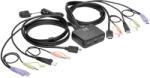 Eaton Switch KVM USB/HD cu 2 porturi, cu audio/video, cabluri și partajare de periferice USB (B032-HUA2)