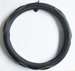 Autolife Valódi bőr kormányvédő SPORT KV-5057A - BLACK GREEN (5057A_) - olaj