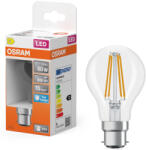 OSRAM B22d LED 5, 9W, 806 lm, 6500 K, daylight, áttetsző üveg-60 W izzó helyett - Star Classic A filament (4099854469299)