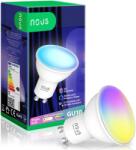 NOUS P8 Intelligens RGB LED izzó, Wi-Fi, GU10, 4, 5 W, 350 lm, Fehér + színes fény (2700-6500K), Alkalmazás vezérlés, Google Home/Amazon Alexa kompatibilis, F energiaosztály