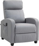 Homcom masszázsfotel 8 üzemmóddal és 5 intenzitással, lábtartóval és távirányítóval, 68x88x98 cm, világos szürke