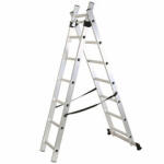 Ztrust scara multifunctionala cu 2 segmente 2 x 8 trepte | 3, 51 m | Aluminiu (TL208)