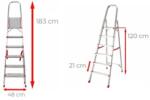 Ztrust scara cu platforma uz casnic Numar trepte: 6 buc | Inaltime podium: 1, 2 | Aluminiu (HL0106)