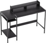 HomCom PC íróasztal megfordítható polcokkal, monitorállvánnyal és 2 állítható polccal, 120x48x85, 5 cm, fekete