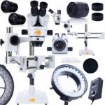 Rosfix trinokuláris sztereó mikroszkóp Gantry JupIter Pro MSJP-T-SDMS1 állványon + 56xLED mikroszkóp megvilágító