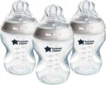 Tommee Tippee Set biberoane cu autosterilizare Natural Start, 0 luni+, 3 bucati*260 ml, Tommee Tippee