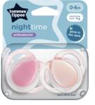 Tommee Tippee Suzete ortodontice Night Time, 0-6 luni, 2 bucati, Roz, Tommee Tippee