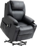 Homcom szék elektromos emeléssel, masszázzsal és PU kárpitozással