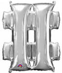  Ezüst Silver mini fólia lufi hashtag ikon 33 cm - pepita - 238 Ft