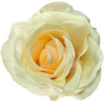  Élethű selyem nyílott rózsafej krém-barack 8 cm