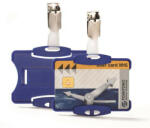  Azonosítókártya-tartó, 54x85 mm, csiptetővel, DURABLE, kék - pepita - 41 680 Ft