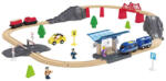 PlayTive Passenger Train Utasszállító 42 db-os fa vonat készlet, favonat szett, önjáró mozdonnyal (PlayTive_Passenger_42)