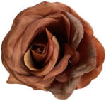  Élethű selyem nyílott rózsafej barna 8cm