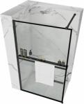 Rea Paravan de dus Bler cu raft si cuier Evo Negru 70cm, Rea (KPL-K7636)