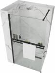 Rea Paravan de dus Aero cu raft si cuier Evo Negru Mat 110cm, Rea (KPL-K0597)