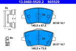 ATE Set placute frana ATE 13.0460-5520.2