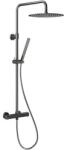 Armatura Moza Gun Metal Grey zuhany készlet fal termosztáttal trópusi zuhany opcióval grafit 5736-920-61 (573692061)