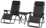 Mirpol Delux 2x canapea extensibilă și set de masă negru (5905610252427)