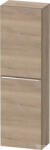 Duravit D-NEO 132x40x24 cm-es, 1 ajtós félmagas szekrény króm fogantyúval, jobbos, márványos tölgy DE1318R10550000 (DE1318R10550000)