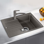 BLANCO Zia 45 S Compact Silgranit 68x50 cm mosogató csepegtetővel és excenterrel, vulkánszürke 527379 (527379) - szaniteronline