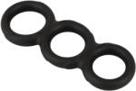 Erecto - tripla péniszgyűrű (fekete) - szexshop