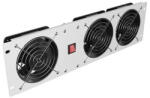 Lanberg 19" 3U függőleges ventilátor panel, 3x ventilátor, 230V, szürke (AK-1506-S) - bbmarket