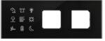 Schneider Electric Glass Touch Panels, SpaceLogic, Panou sticla Modbus pat, triplu, 9 butoane+2 Premiu Merten D-Life (SLGM09BS3G_U)
