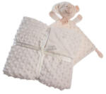 Gamberritos takaró - plüss buborékos anyagú 80x110cm plüss szundikendővel maci bézs 10339 - babycenter-online