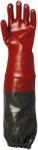  Mártott PVC kesztyű, bordó, sav-, lúg-, olajálló, 65 cm (3669)