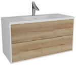 Strohm Teka Sense 2 fiókos mosdószekrény 100x45x54cm Halifax natúr tölgy 187100005 (187100005)