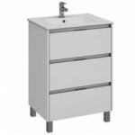 Strohm Teka Inca 3 fiókos mosdószekrény 60x45x80cm Fényes fehér 187110004 (187110004)