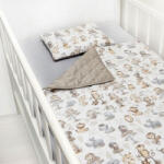 Scamp velvet ágynemű garnitúra 75x100 cm - Brown Animals