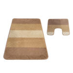 Berfin Fürdőszoba Montana 3N Bézs 2 Részes Szett 50x80 cm és 40x50 cm Szőnyeg